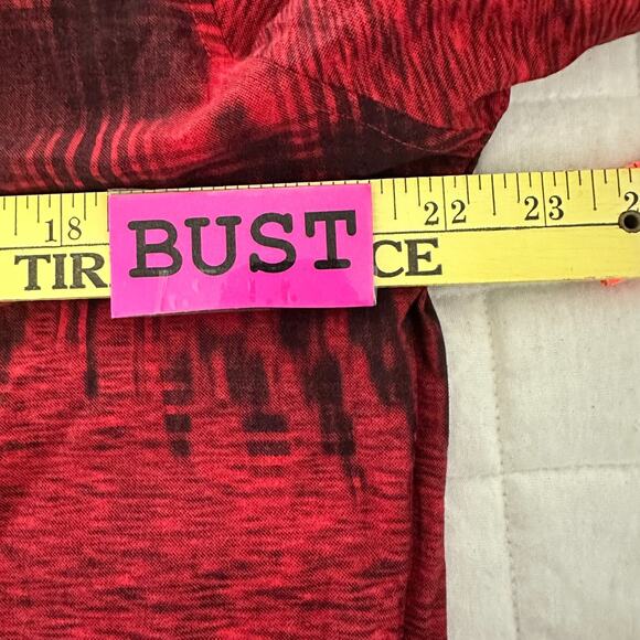 AD LIB Dress Womens 46 Red Shirt Dress Shift Abstract Midi Lagenlook US 14 - Picture 7 of 13